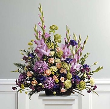 Purple And Traditional flowers,funeral flowers,sympathy flowers