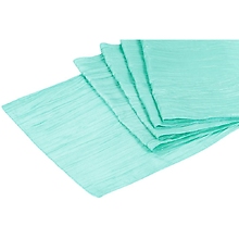 Accordion Crinkle Taffeta Table Runner - Turquoise - Rental