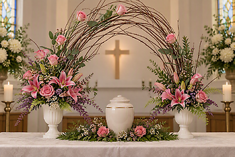 Urn Arch Memorial Arrangement