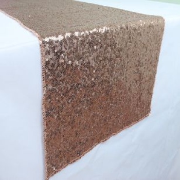 Rose Gold Sequin Runner - Rental