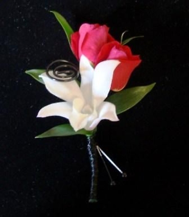 Orchid And Roses Boutonniere