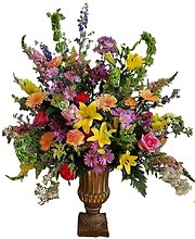 Muskegon Gold Urn Arrangement