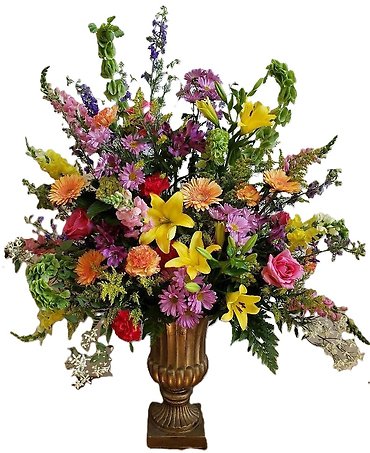 Muskegon Gold Urn Arrangement