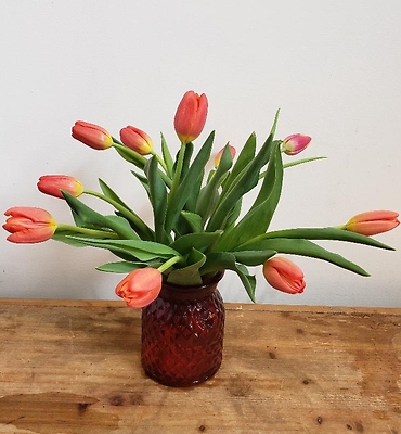 10 Tulips In A Vase
