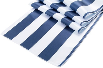 Navy/White Stripe Satin Runner - Rental