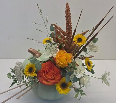 Happy Ceramic Pumpkin