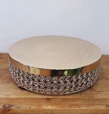 Gold Crystal Cake Stand