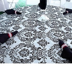 Black/White Damask Overlay