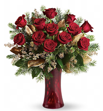 Christmas Dozen Red Roses