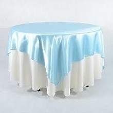 Light blue satin overlay