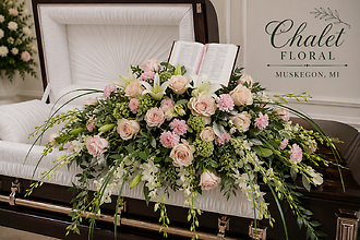 Garden Path To Heaven Casket Spray