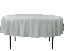 90&quot; Round Tablecloth - Silver/Gray