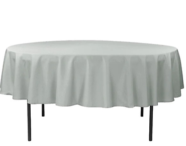 90&quot; Round Tablecloth - Silver/Gray