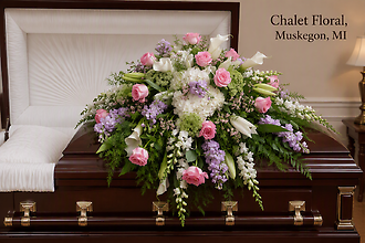 Whispers of Grace Casket Spray