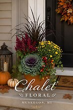 A 12\" Fall Patio Pot