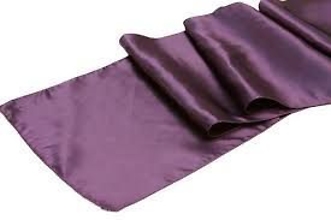 Eggplant Satin Runner - Rental