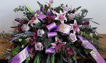 Lavender Casket Spray