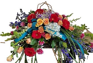 Colorful Casket Spray