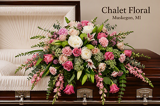 Peaceful Pastel Casket Spray