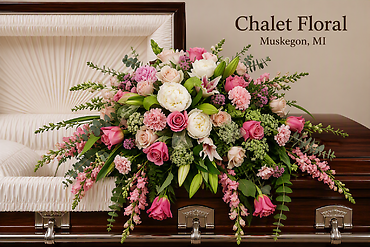 Peaceful Pastel Casket Spray