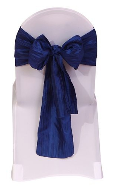 Navy Crinkle Sash