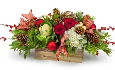 Gingham Holiday Arrangement