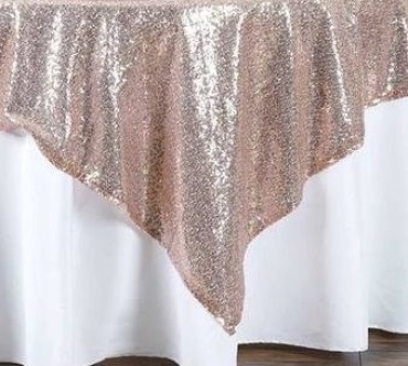 Rose Gold Sequin Overlay