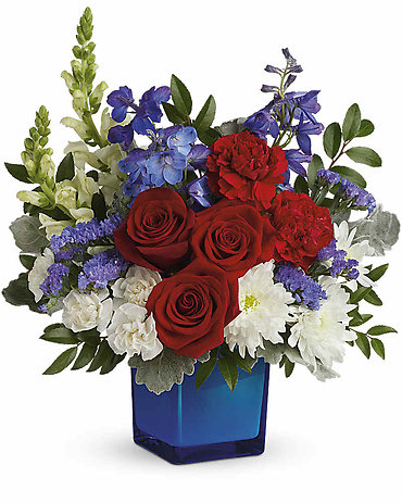 Red, White, & Blooms Bouquet