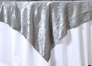 Silver Crinkle Taffeta Overlay