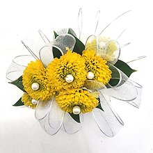 Yellow Button Wrist Corsage