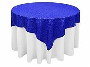  Royal Blue Sequin Overlay