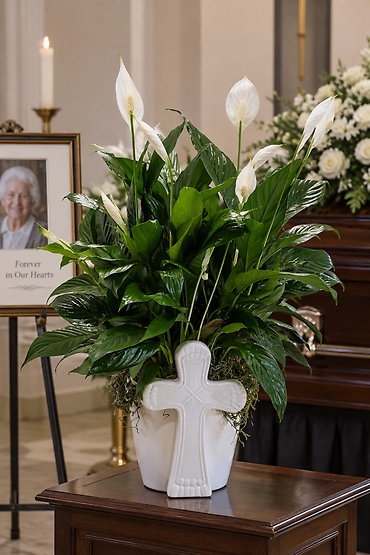Peaceful Cross Planter