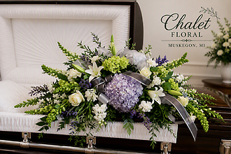Lavender Garden Casket Spray
