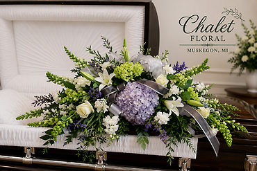 Lavender Garden Casket Spray
