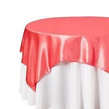 Coral Satin Overlay