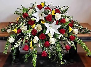 Bold Tribute Casket Spray