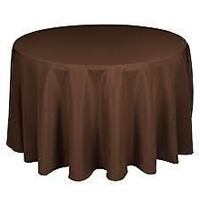 120&quot; Chocolate Round Poly