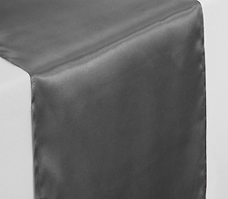 Charcoal Satin Table Runners - Rental