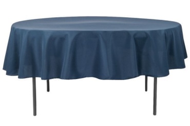 90&quot; Round Tablecloth - Navy Blue